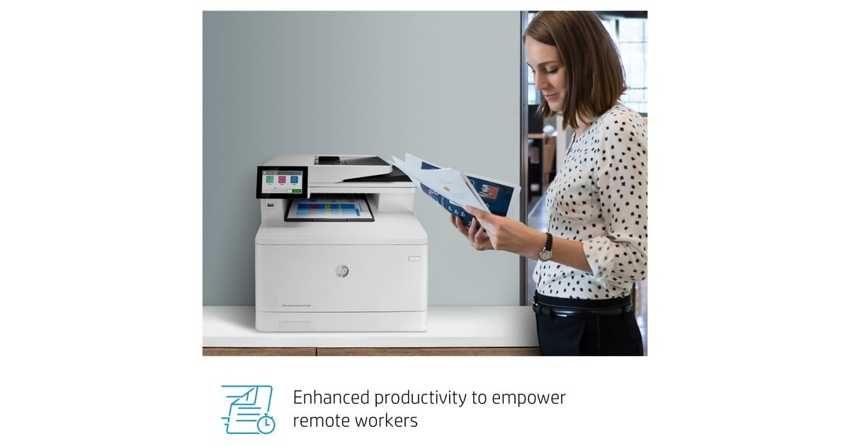 HPColor LaserJet Enterprise MFP M480f all-in-one kleurenlaserprinter met faxfunctie  (Grijs/zwart, Printen, kopiëren, scannen, faxen, USB)