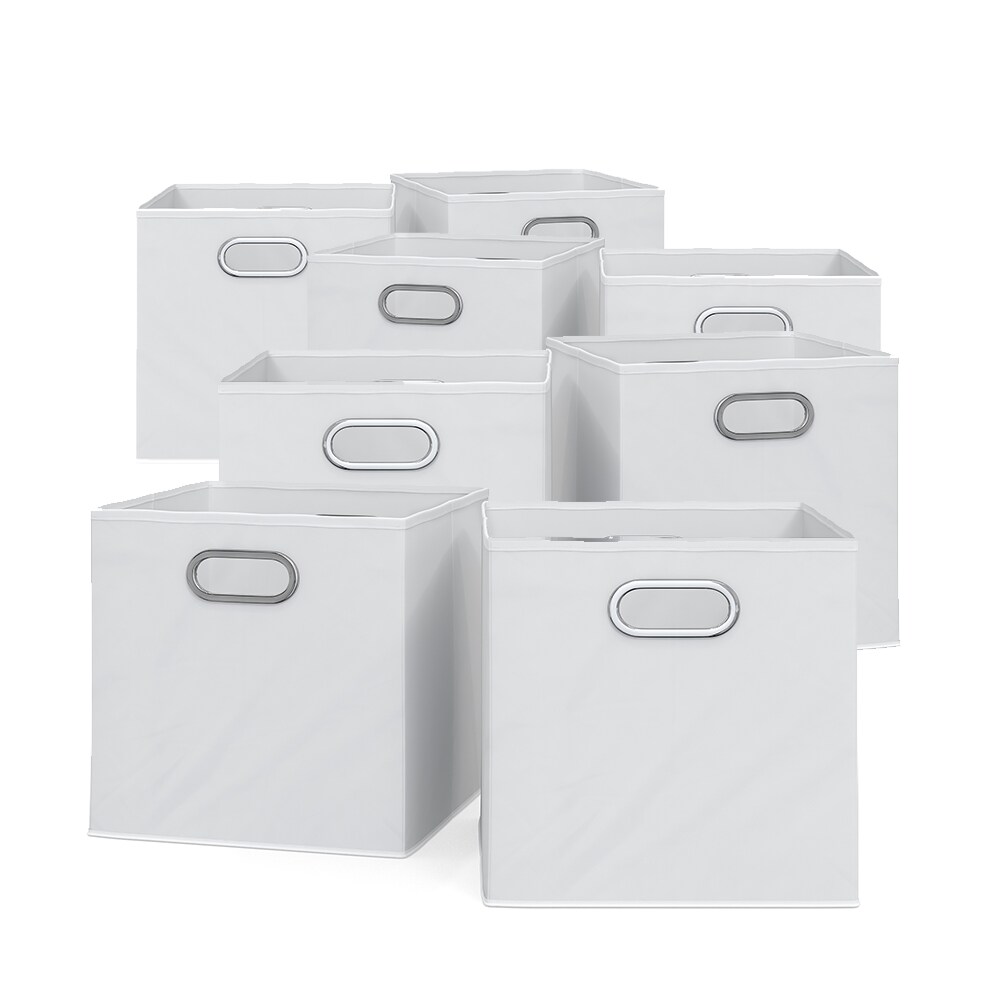 VICCO 8er Set Faltbox 30x30 cm weiß Faltkiste Aufbewahrungsbox Regalbox Box