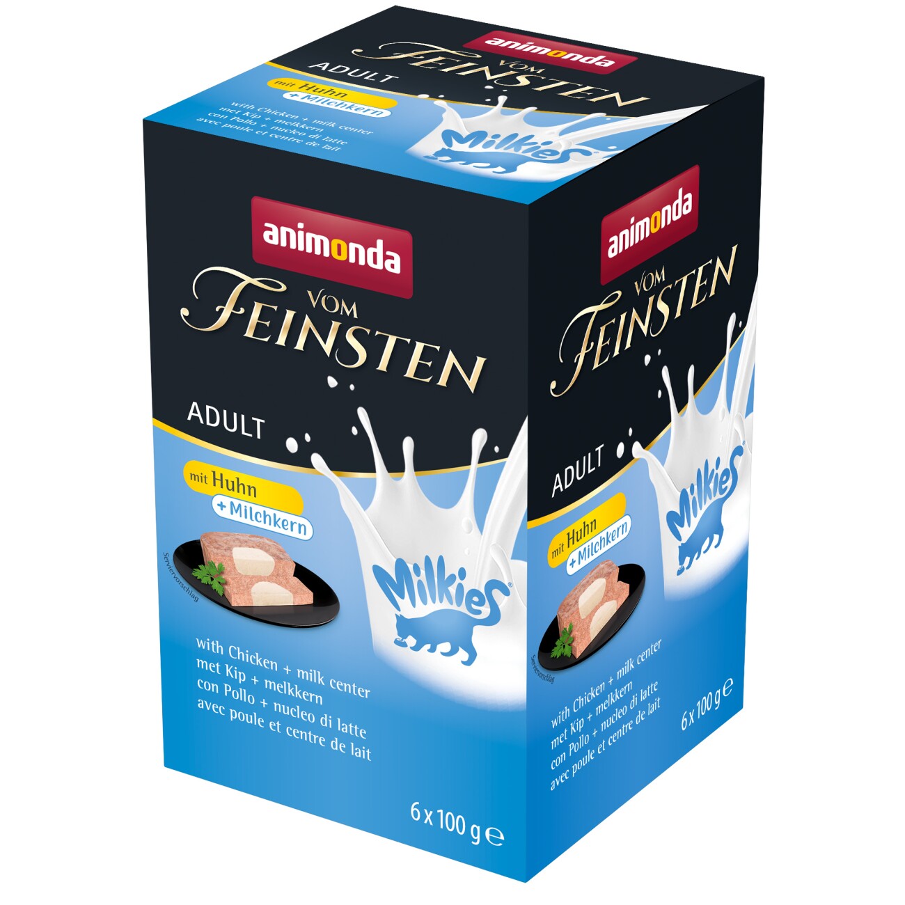 animonda Vom Feinsten Milkies 6x100g mit Huhn und Milchkern