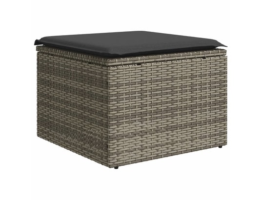 VIDAXL - Canapé Salon de jardin avec coussins 7 pcs gris résine tressée