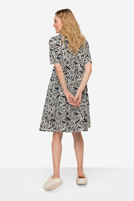 Jerseykleid, Rundhals, Halbarm