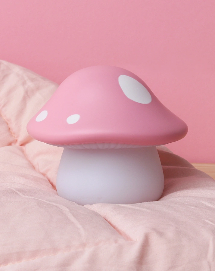LED-Nachtlicht LITTLE LIGHT – MUSHROOM in rosa/weiß