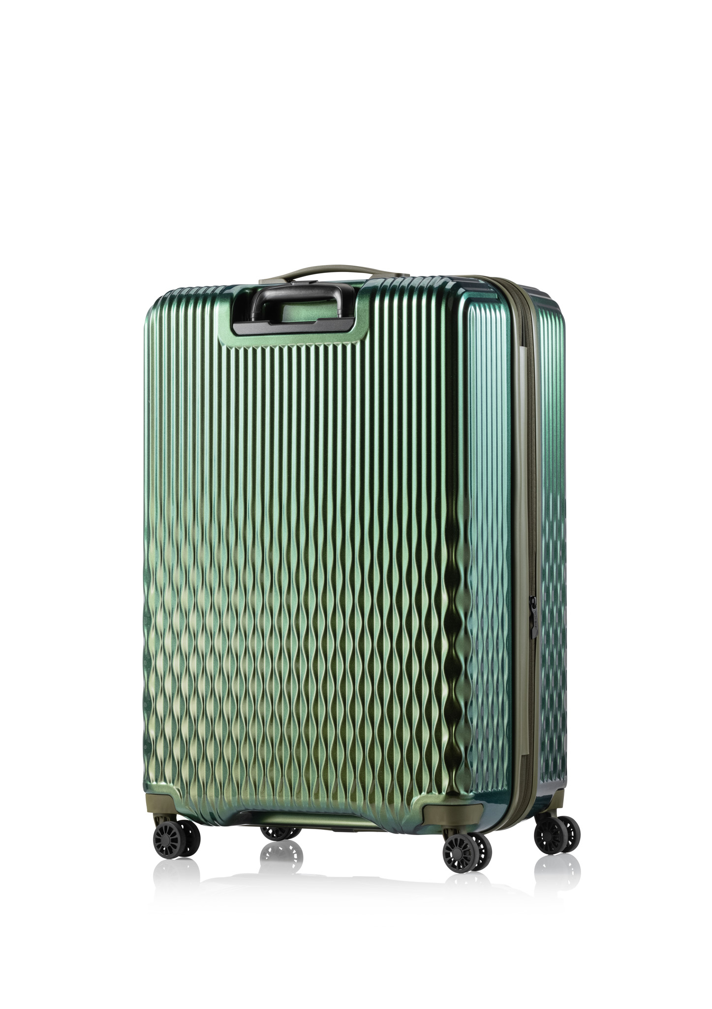 (Gr. L) 131L Flow Trolley Schalen Reisekoffer (9342GR) - Bronze Grün