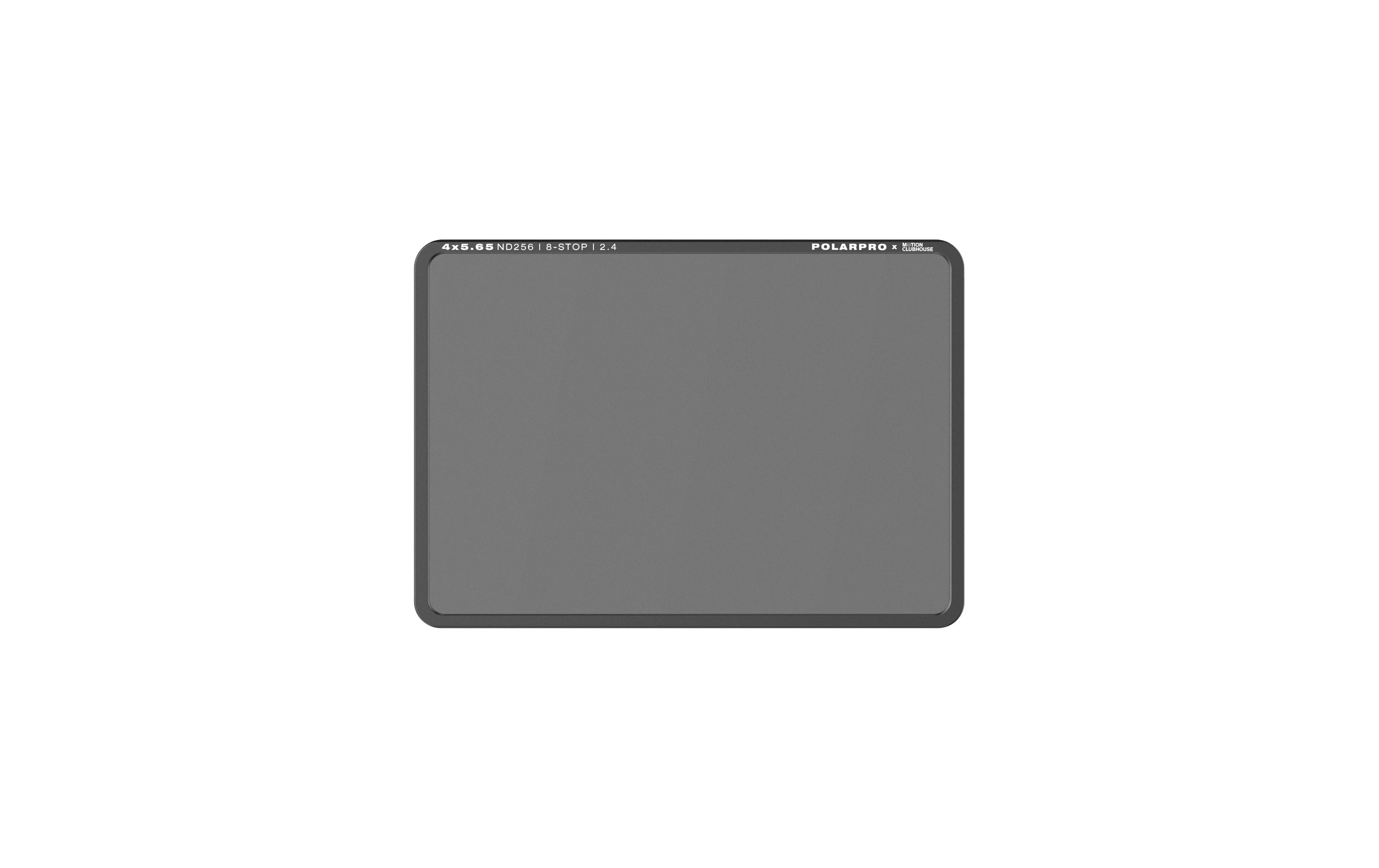 Graufilter ND256 4x5.65 Filter – Motion Clubhouse Edition<br>Vollständig ummantelte Filter mit massgefertigten CNC-Aluminium-Rahmen