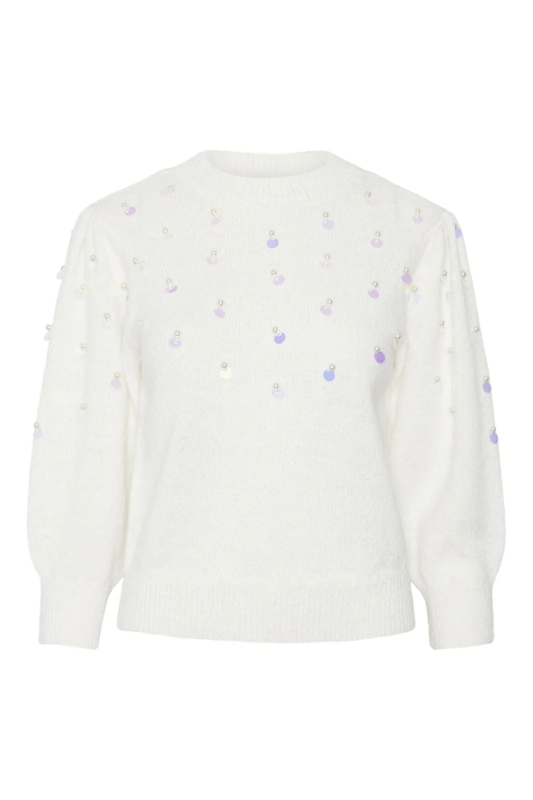 Pieces Pcralba 2/4 O-Neck Pearl Knit
