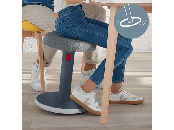 Leitz Ergo Cosy Active Sidde-stå balancestol 2-i-1 grå - højdejustering 46-79 cm