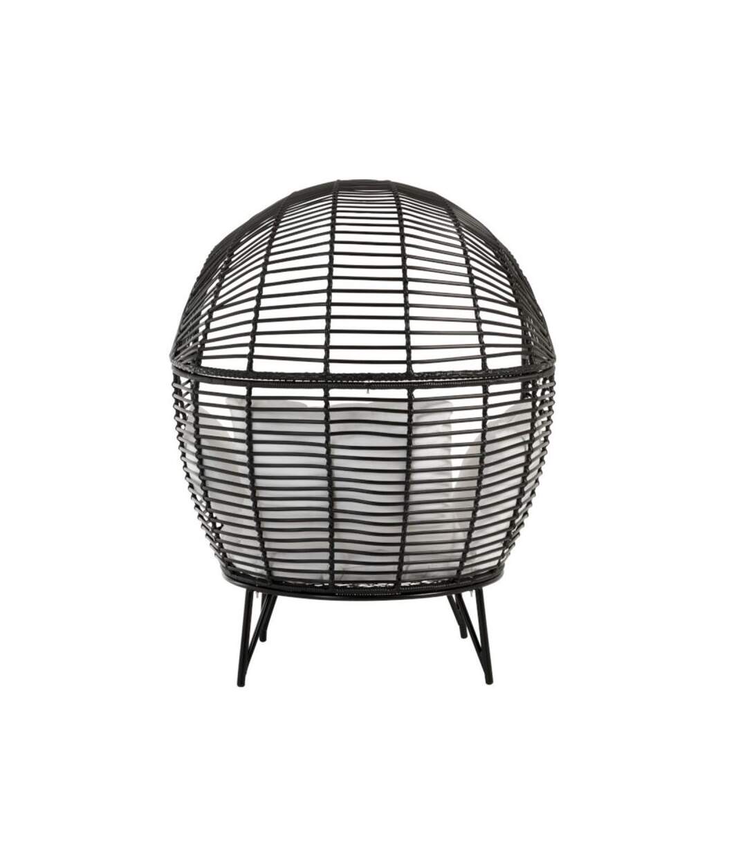Paris Prix - Fauteuil Design Ovale aciera 151cm Noir
