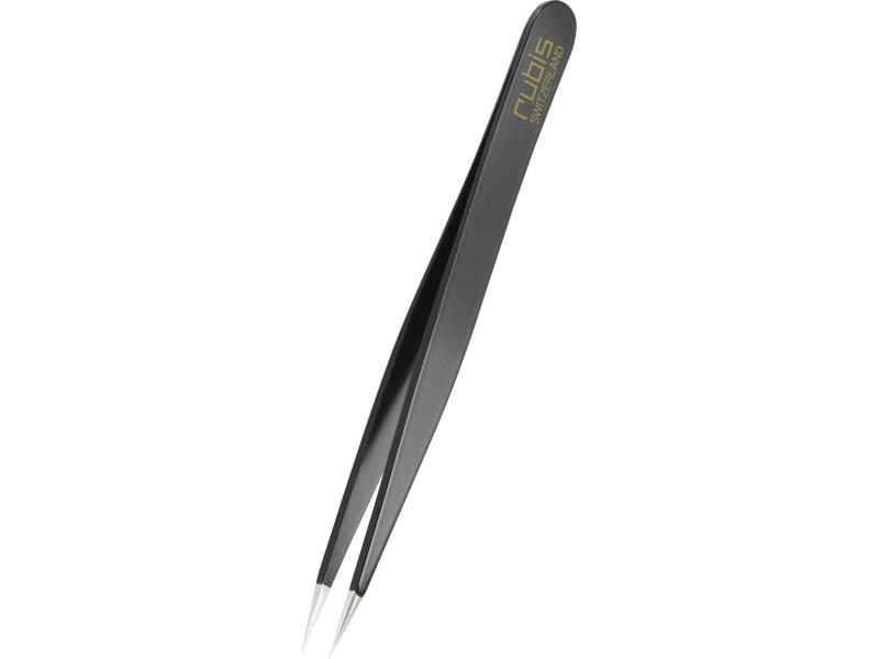 Rubis Pinzette spitz Inox schwarz, 1 Stück Pinzette spitz