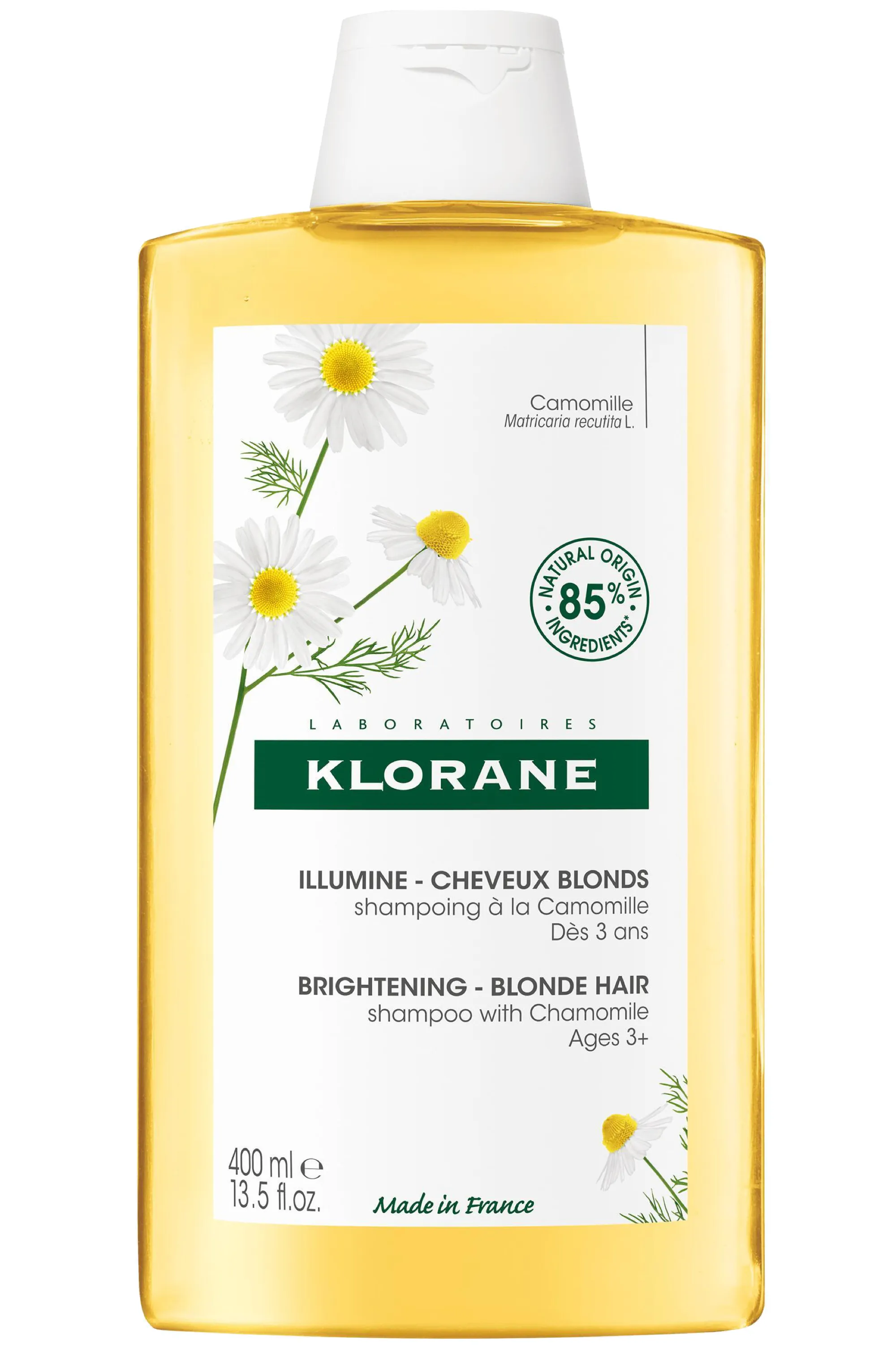 Klorane Shampoing à la Camomille pour cheveux blonds-400 ml