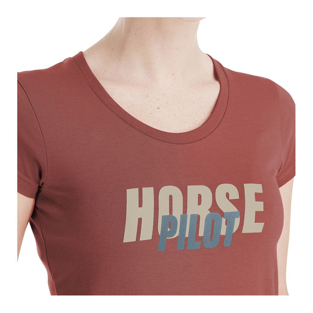 Horse Pilot TEAM - Tee-shirt Femme terracotta