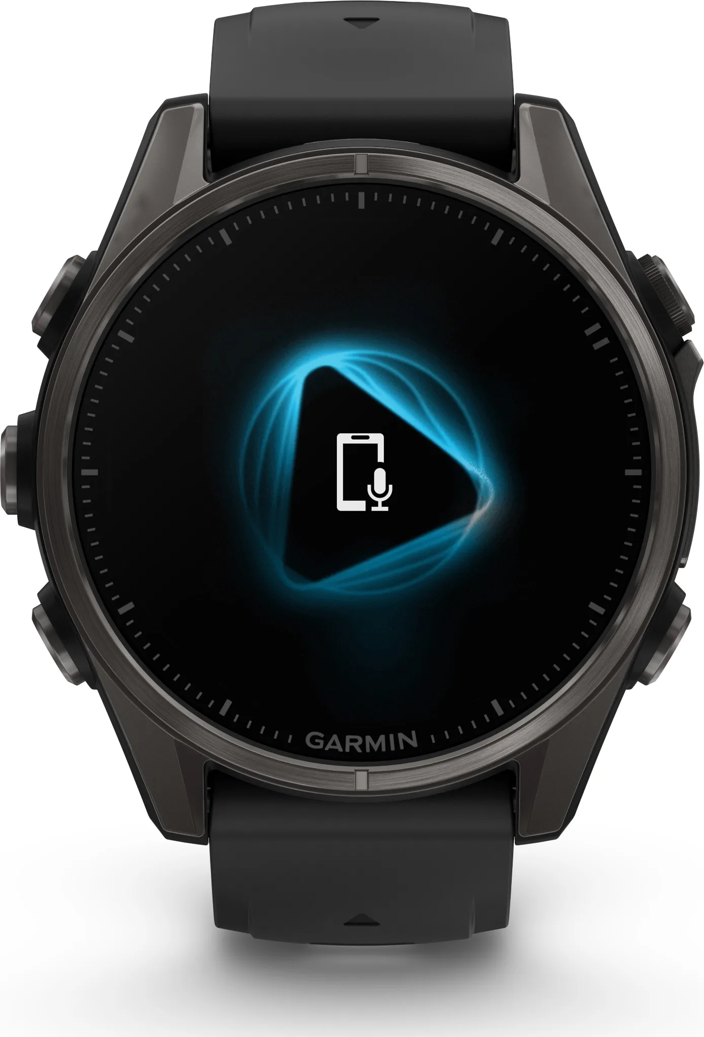 Garmin Fenix 8 Amoled 43mm, Sapphire Carbon Gray DLC Titanium - Black/Pebble Grey Silicone Strap