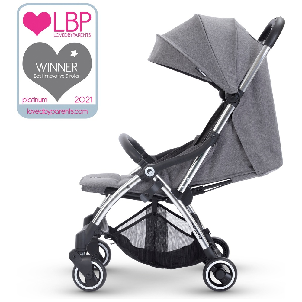 miniuno Touch Fold Kompakter Kinderwagen Grau