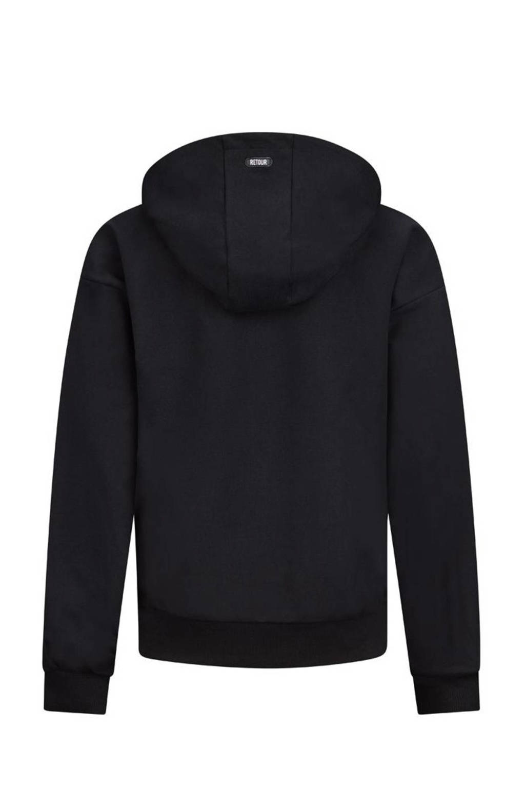 Retour Jeans hoodie Nice met logo zwart