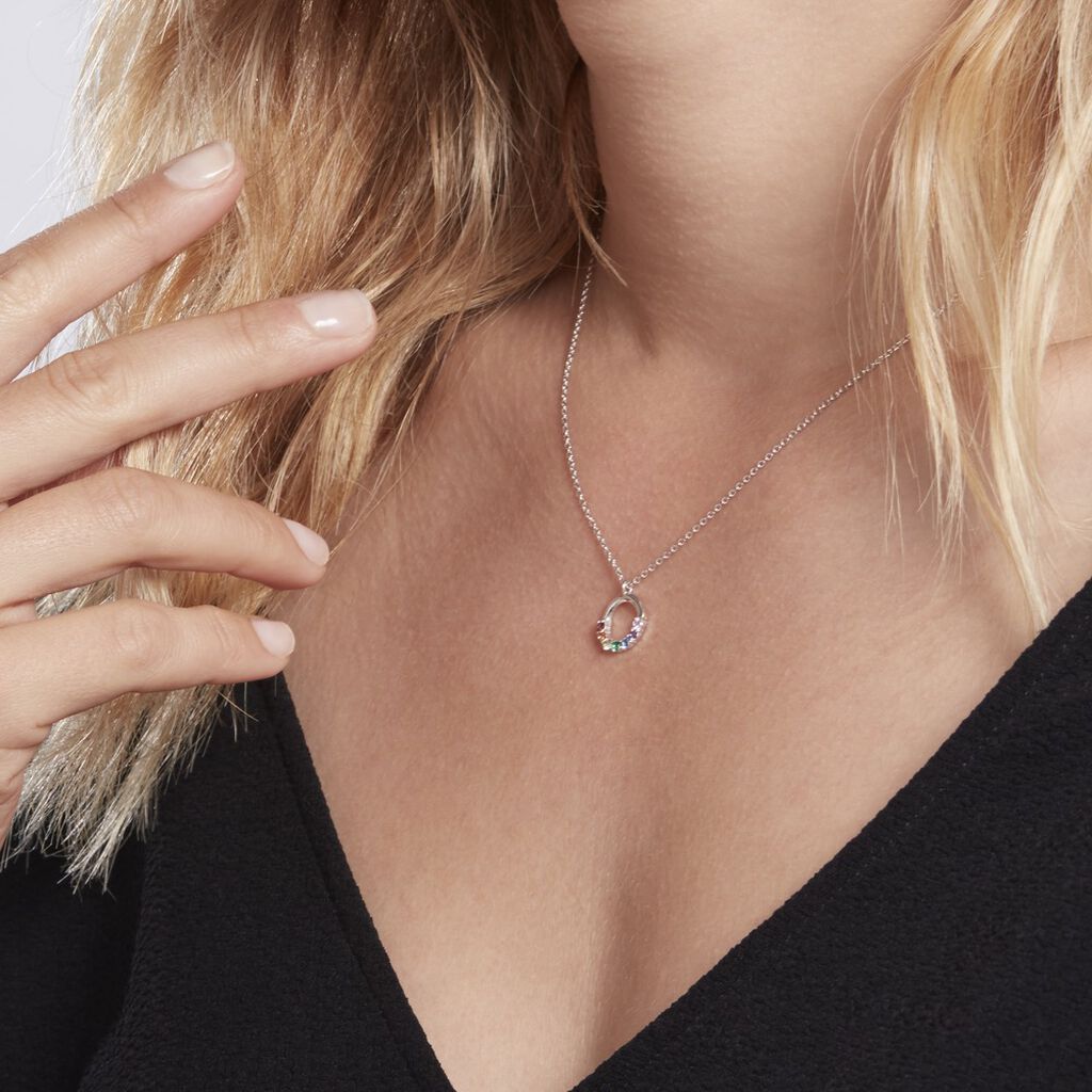 Collier Argent Giustino Oxydes De Zirconium