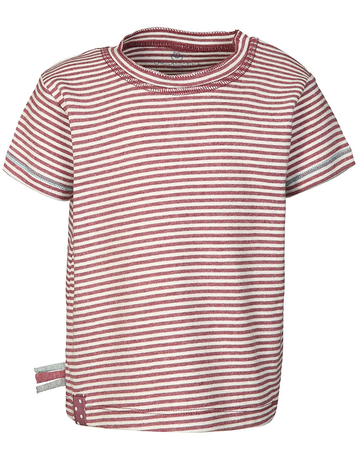 T-Shirt DAMLA gestreift in bordeaux melange