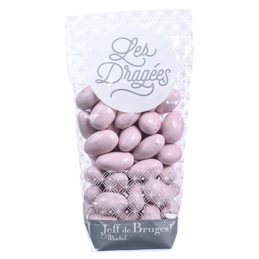 Sachet dragées amande gianduja rose