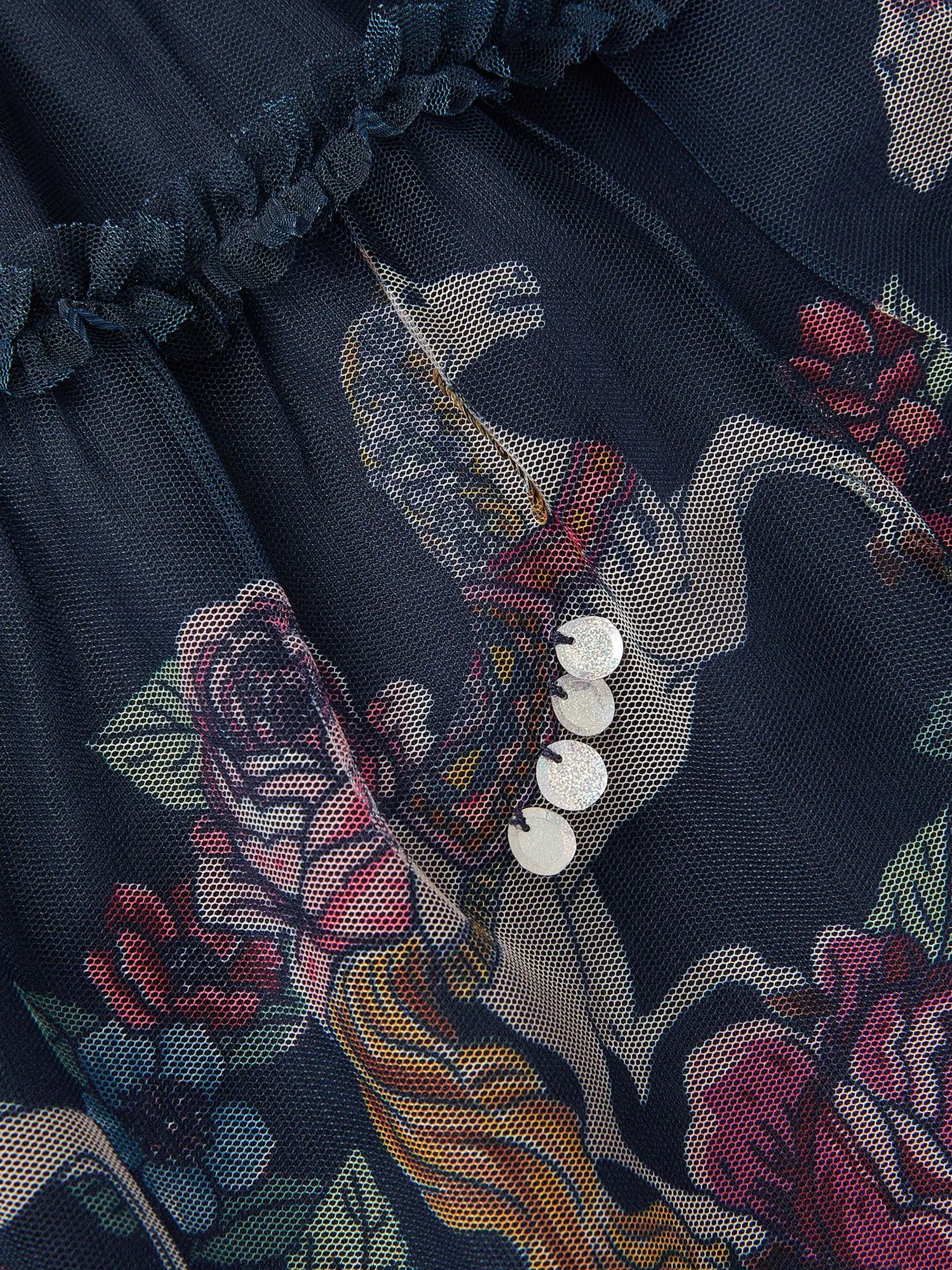 Monsoon Unicorn Sequin Frill Dress
