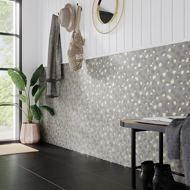 Papier peint Intissé GoodHome Goseni gris