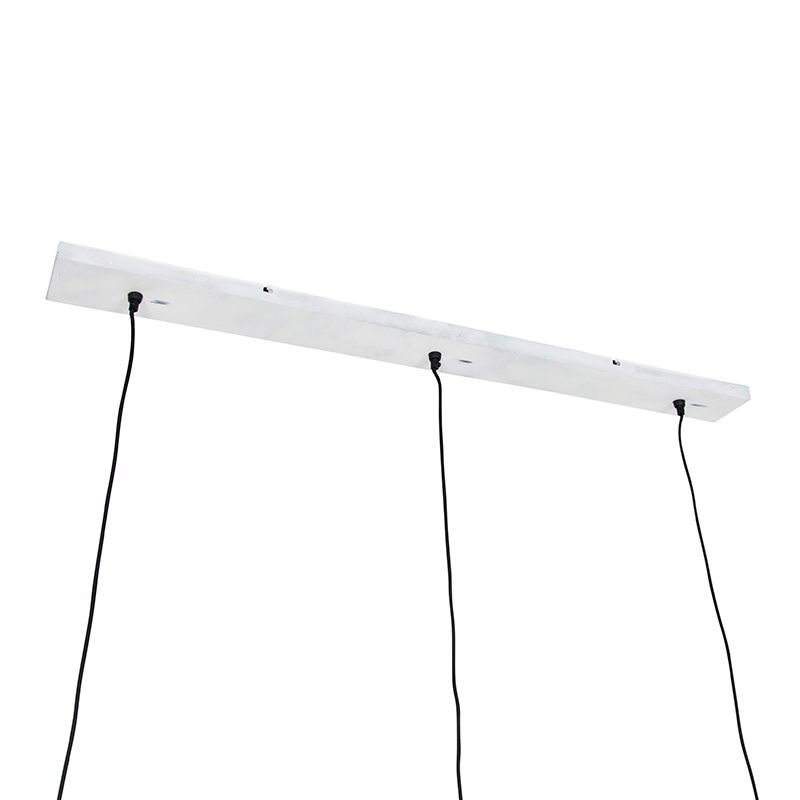 Hanglamp bamboe met wit langwerpig 3-lichts - Canna Capsule