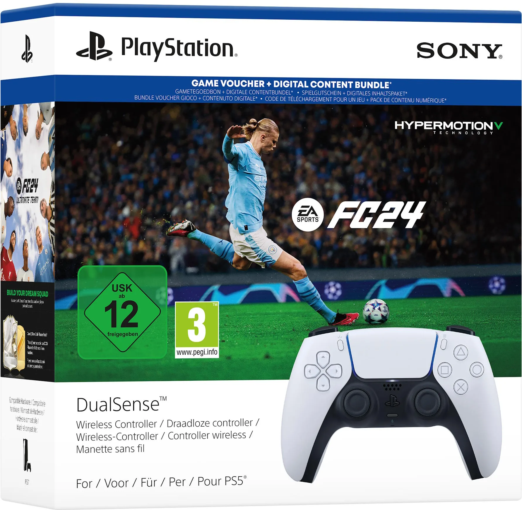 Sony DualSense pour PS5 Blanc   Jeu FC 24 Manettes de jeu