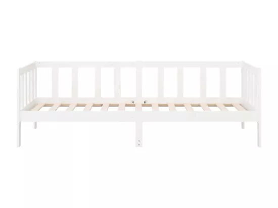 Lit de jour sans matelas blanc 90x190 cm bois de pin massif