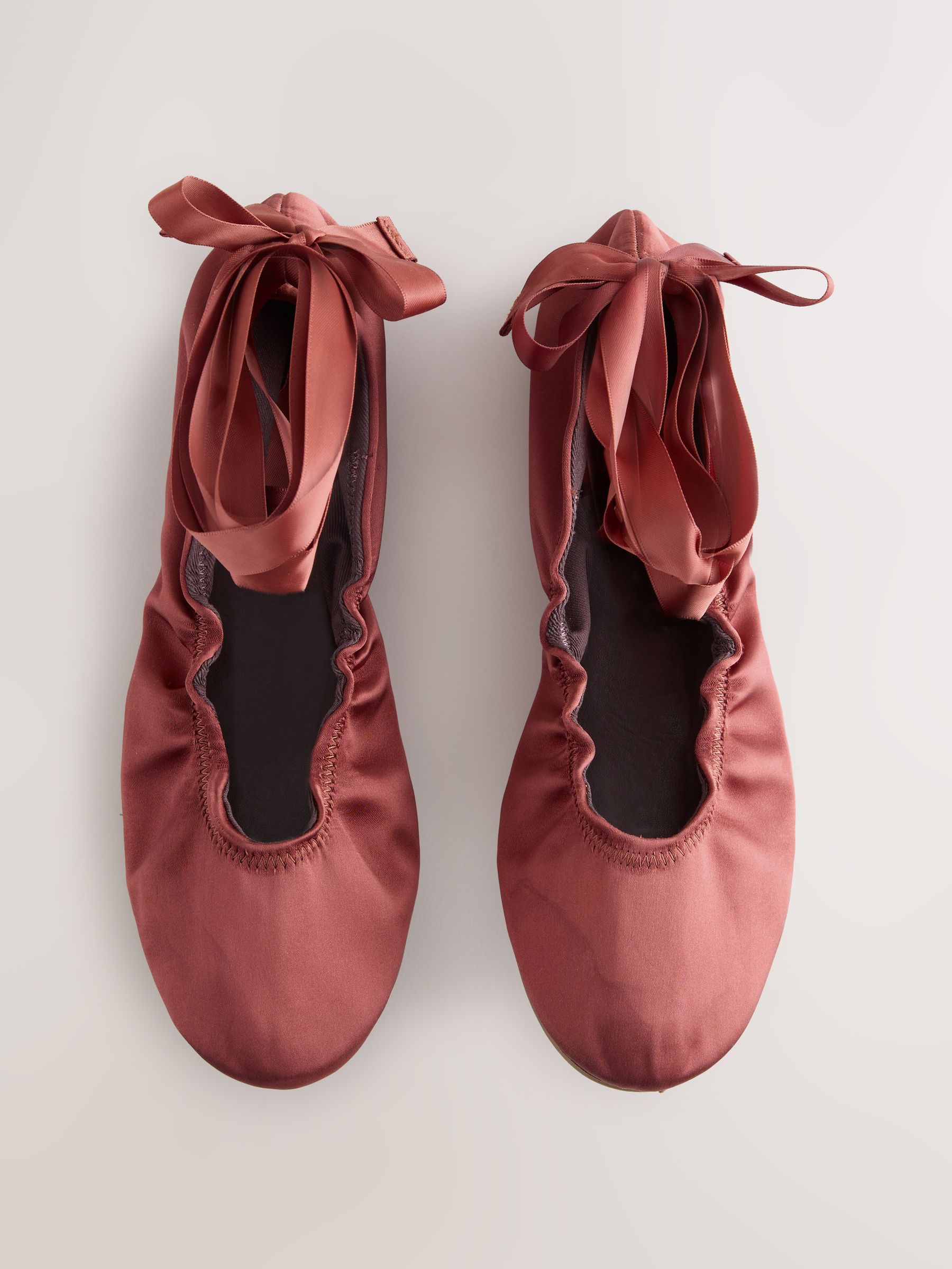 Roze - Ballerina's met wikkelband