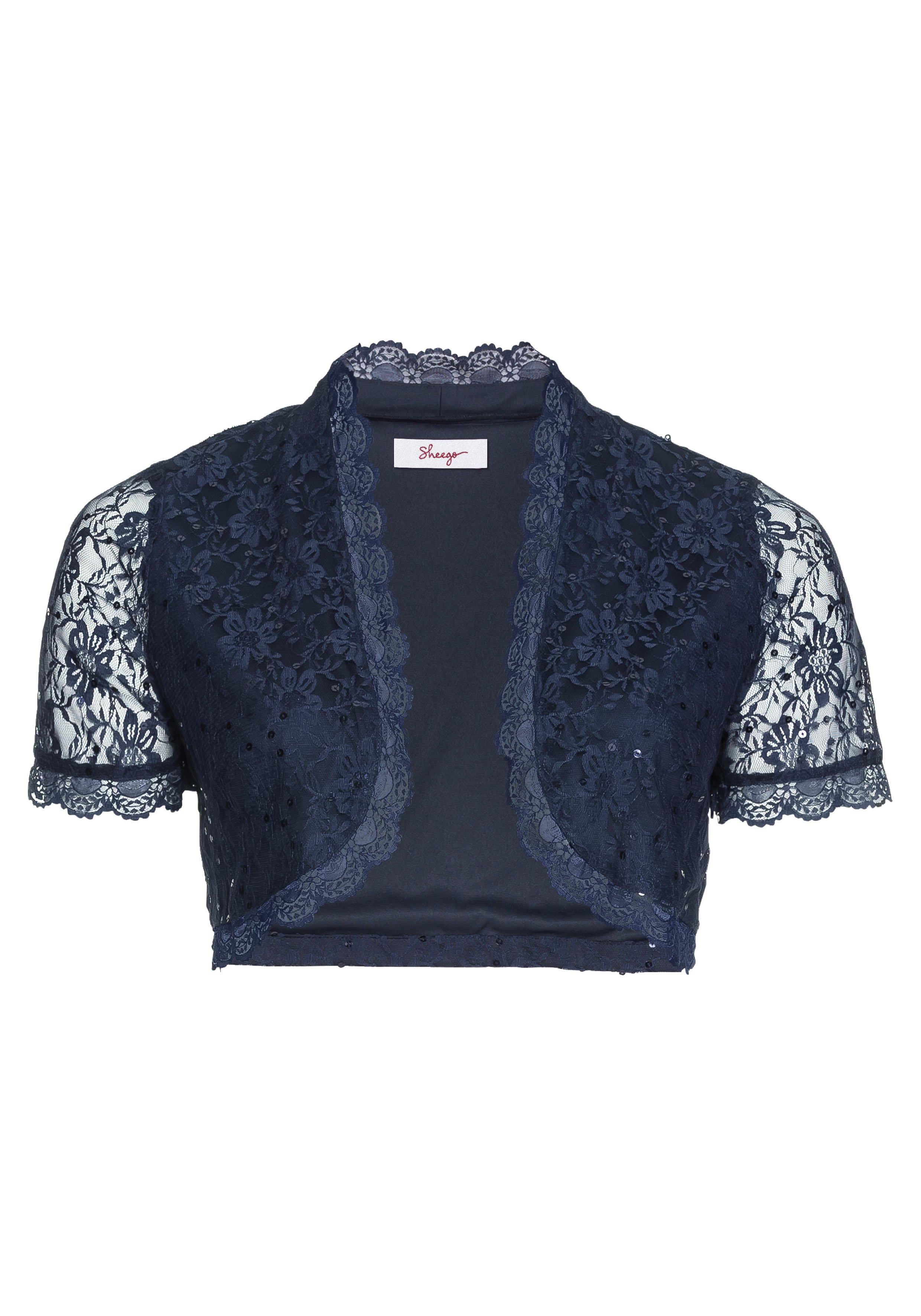Spitzenbolero mit Pailletten