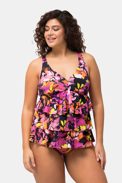 Tankini, Volants, Softcups, breite Träger
