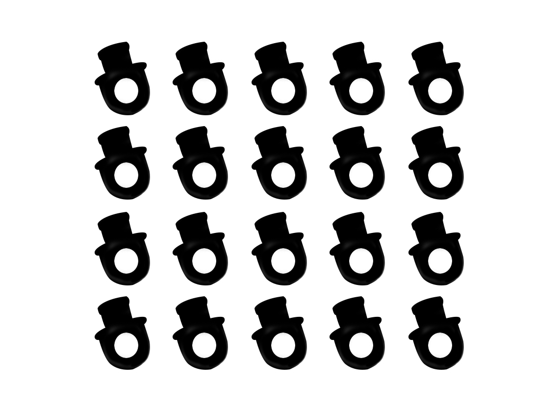 Obelink Ösi gordijnhaakjes (20 stuks) - black