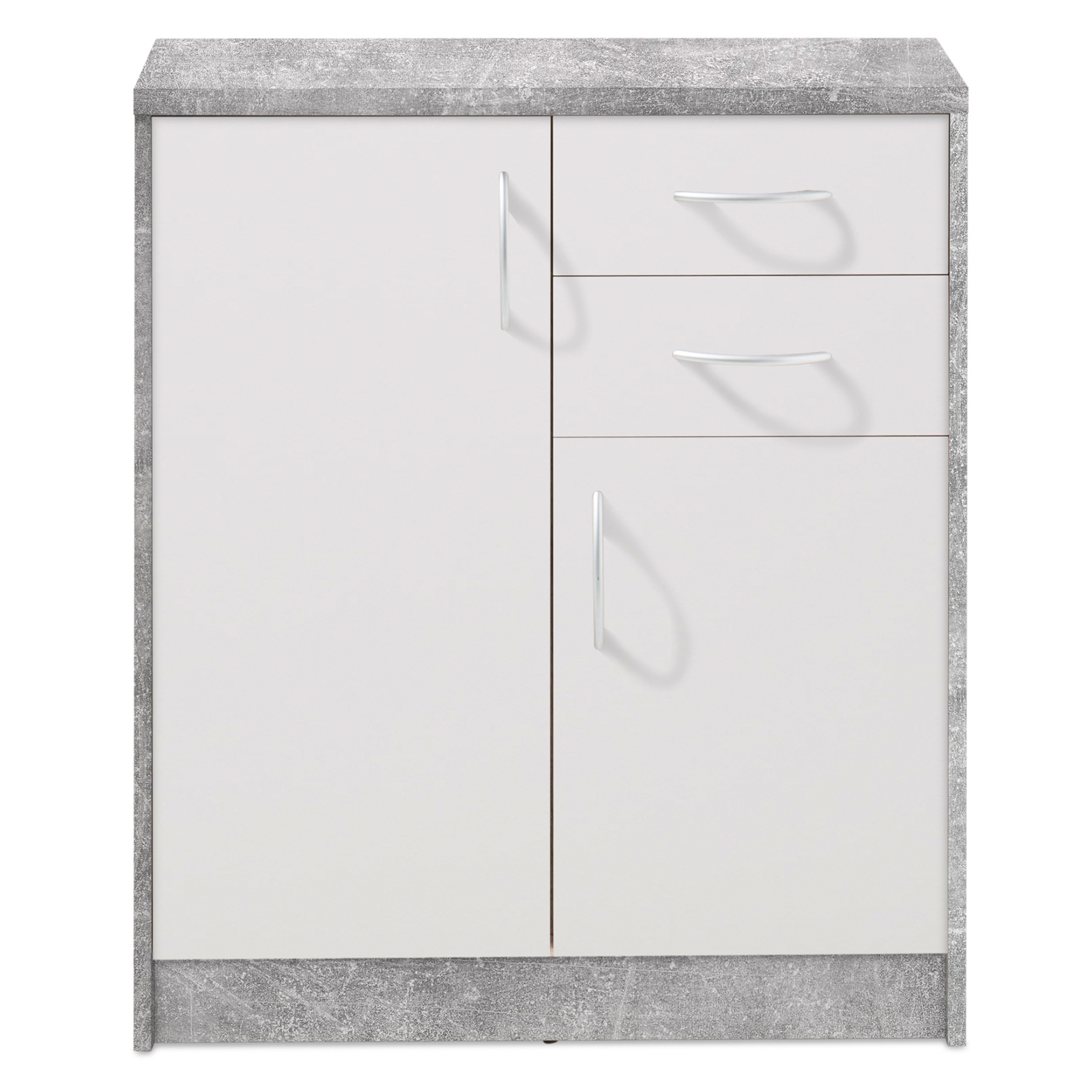 Kommode - Beton-weiß - 74 cm