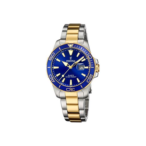 Festina 20504 Dameur, Stål/Guld/Blå, 35 mm