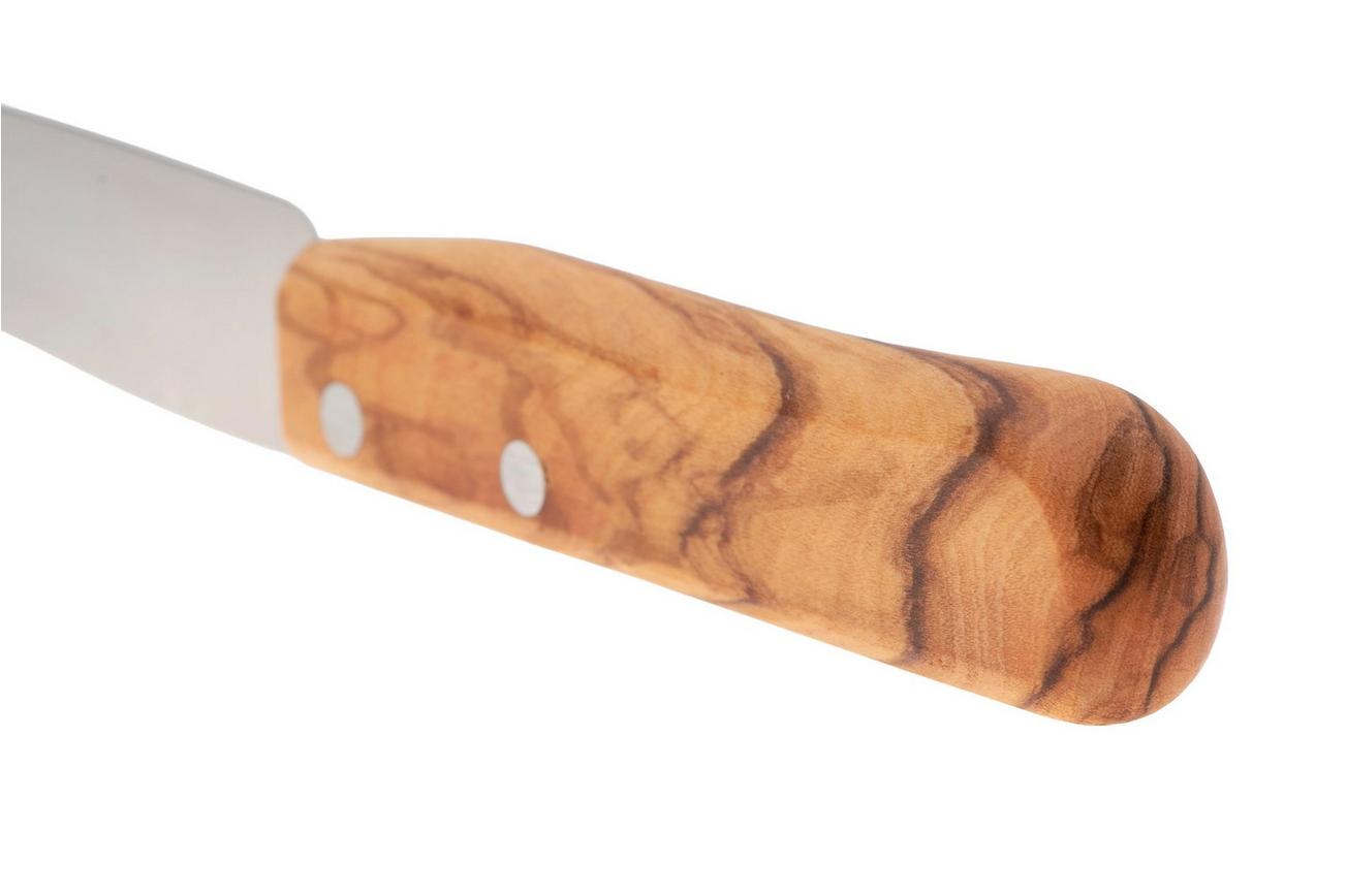 Knivesandtools Traditional Buckels, roestvast staal, olijfhout, 4-delige Buckels ontbijtmessenset