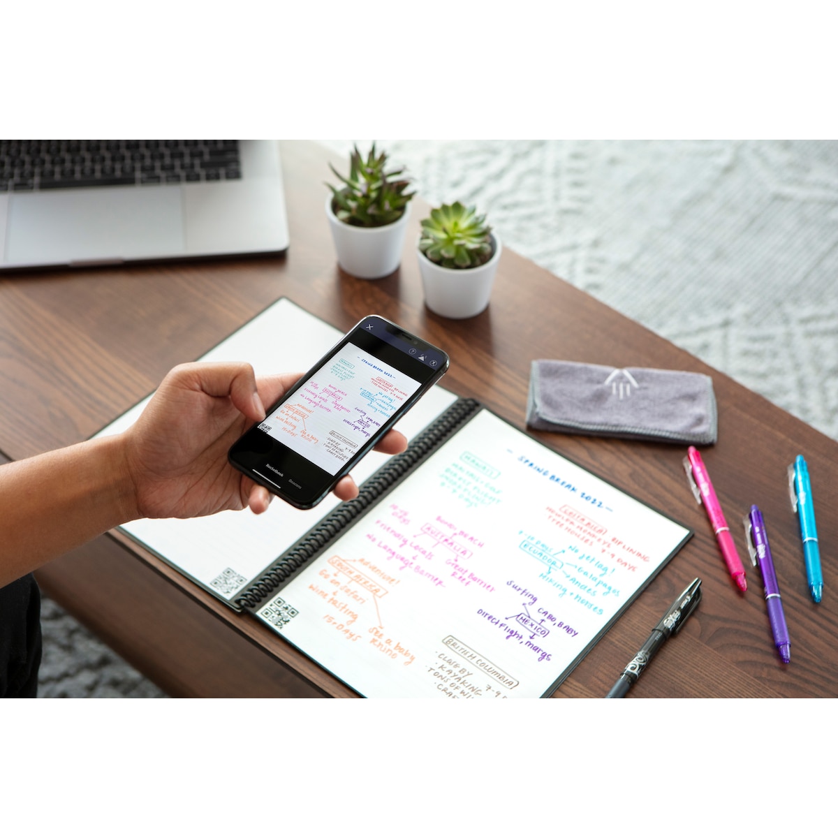 Rocketbook Core Letter gjenbrukbar notatbok A4 (infinity black)