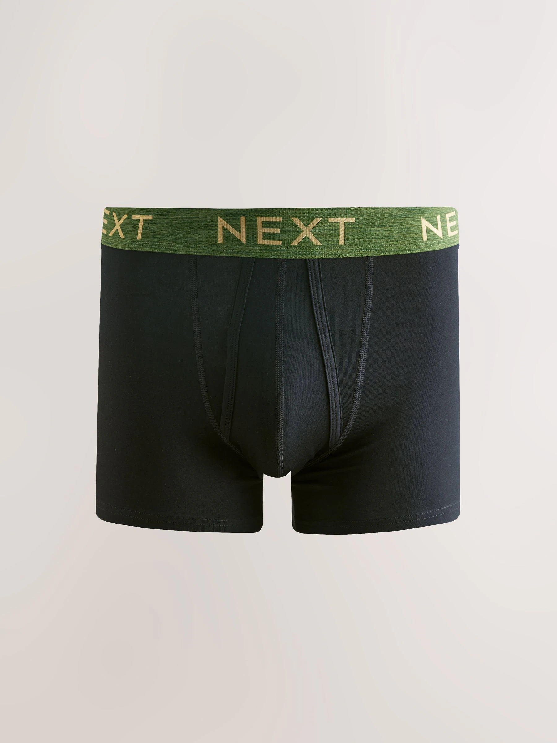 Zwart met luxe gemêleerde tailleband - Standaard - 10 Boxershorts zonder plooi