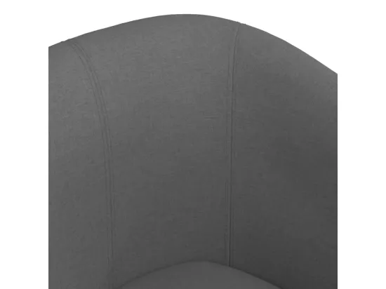 Fauteuil cabriolet avec repose-pied gris foncé tissu