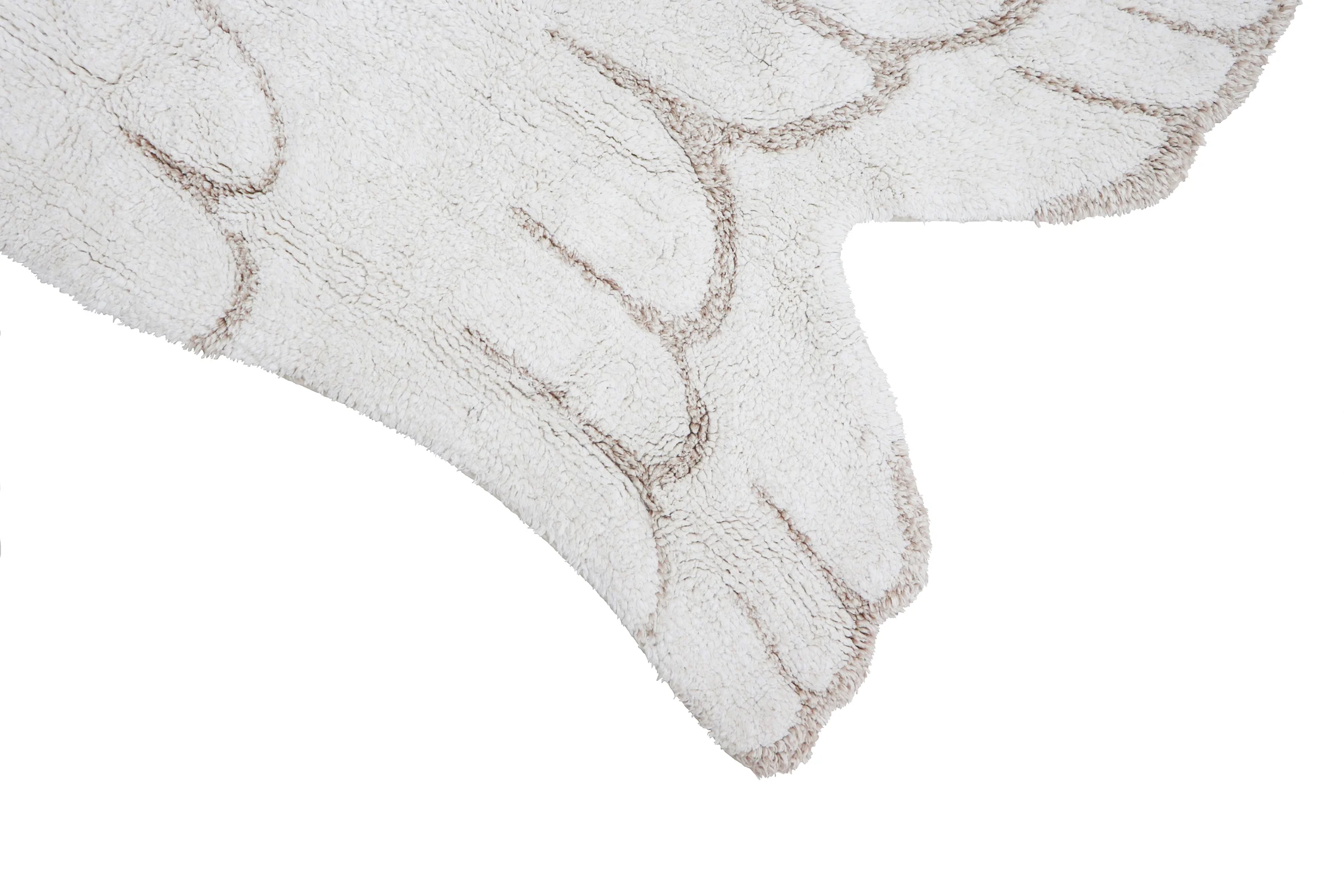 MINI-UNES - Tapis rectangulaire lavable en coton | Blanc