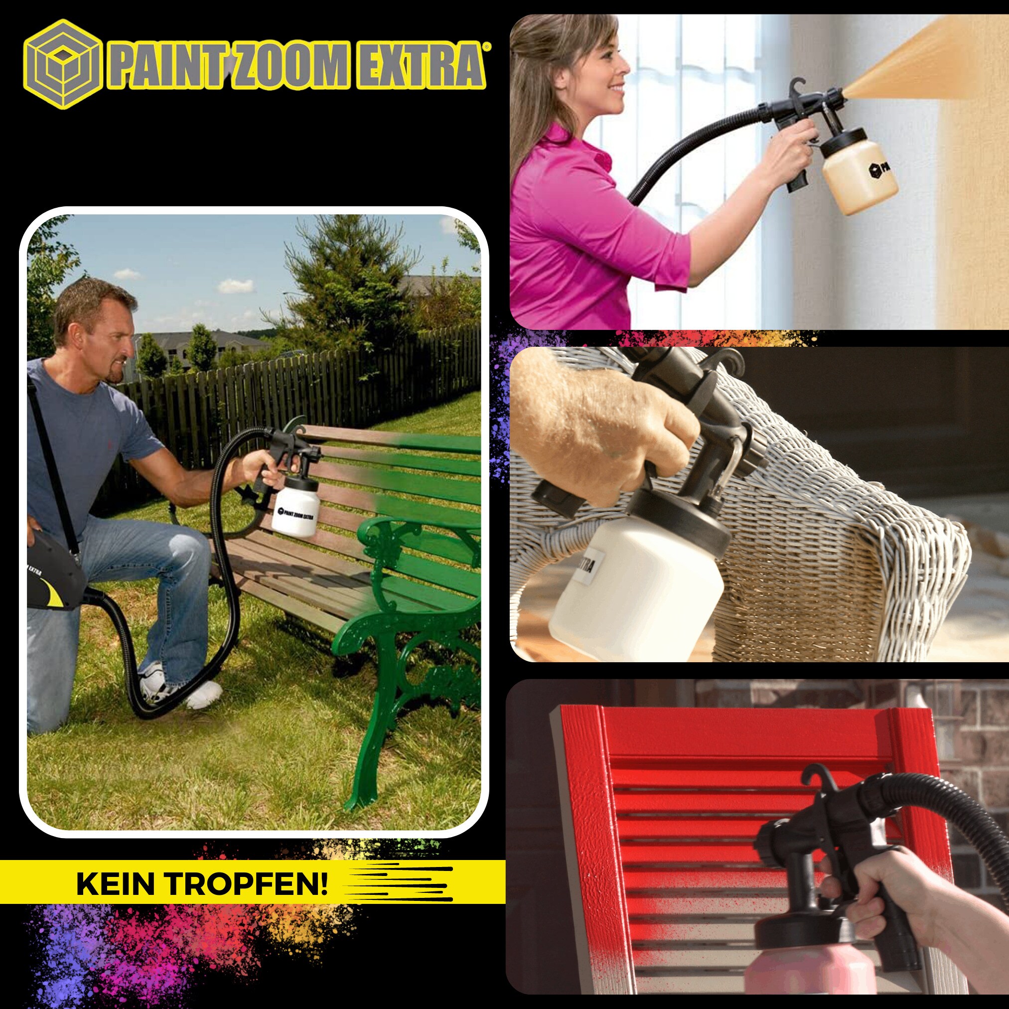 Best Direct® Farbsprühsystem, Farbsprühpistole, Farbsprühgerät Paint Zoom Extra