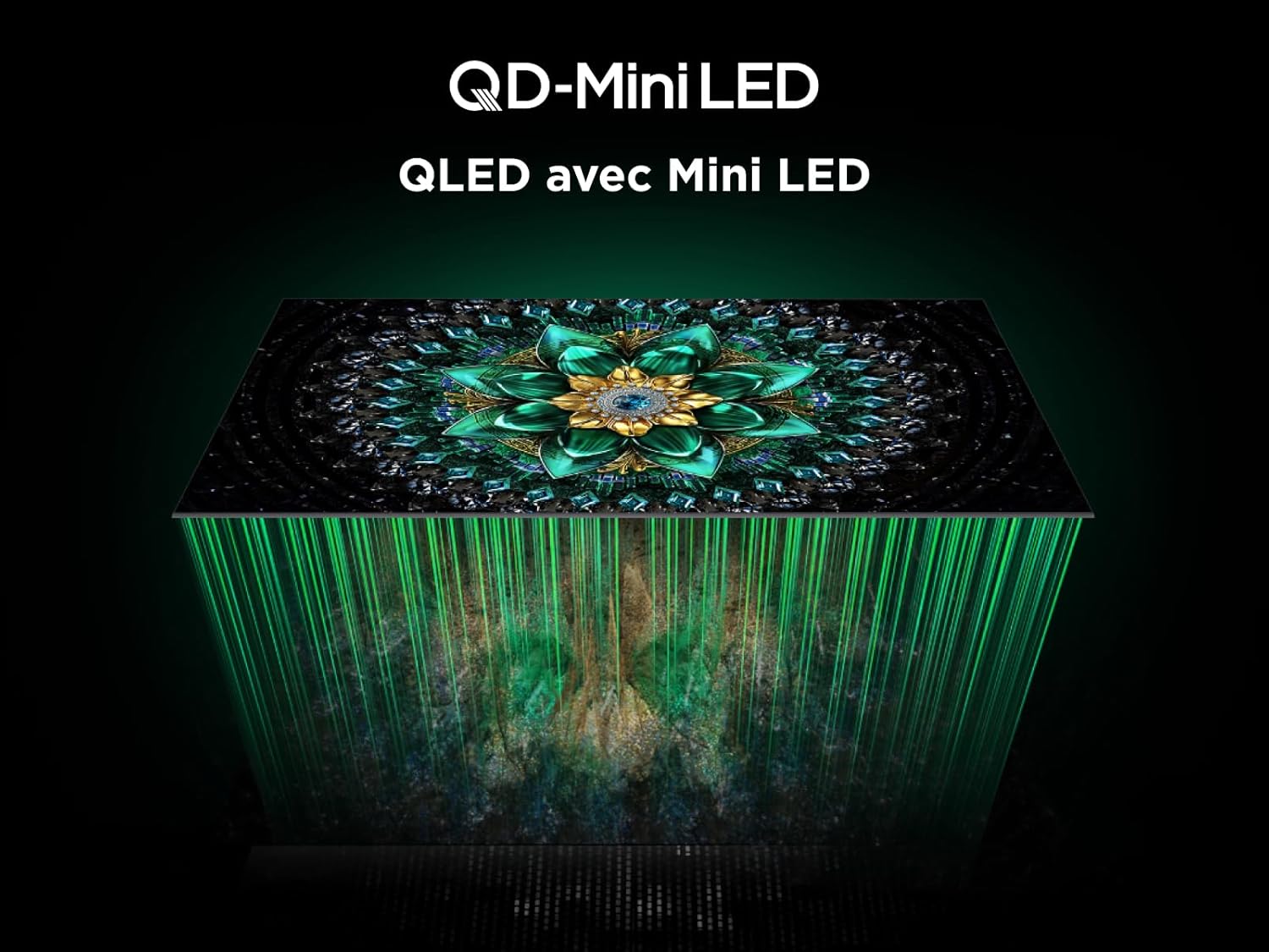 TCL 50Q6C QD-Mini LED TV, 4K HDR Premium 1000nits, Smart TV alimenté par Google (Dolby Vision IQ et Atmos, système Audio Onkyo 2.1, Motion Clarity Pro 144Hz, Game Master, contrôle Vocal Mains Libres) [Classe énergétique E]