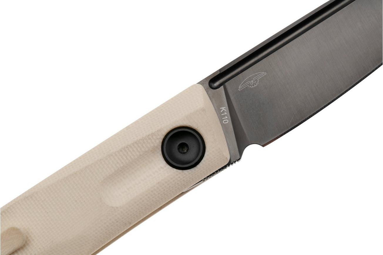 Real Steel Stella Lux 7041Z2, K110 DLC Coating, Ivory G10, slipjoint zakmes