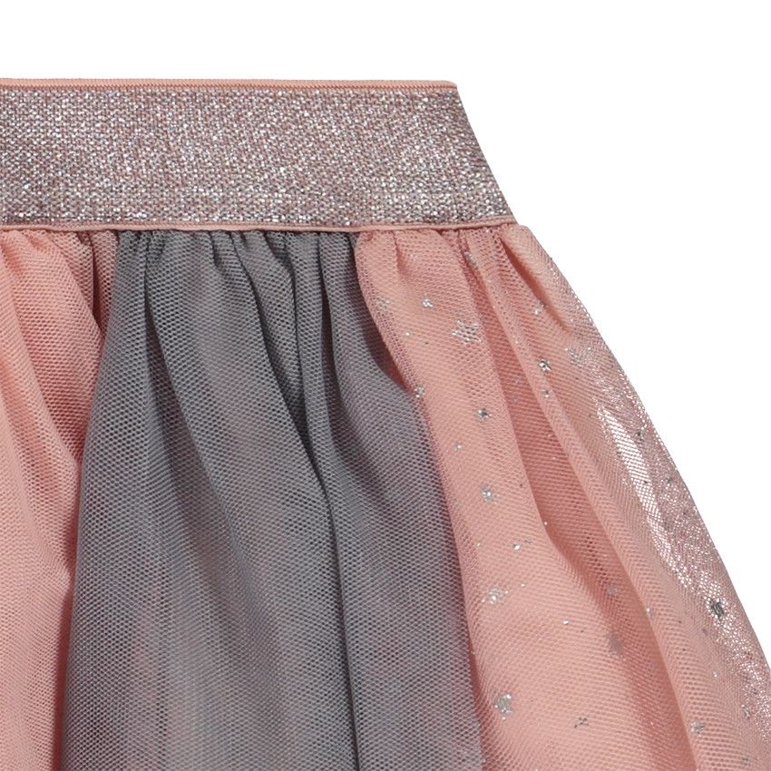 Jupe patineuse en tulle multicolore pour fille - Multicolore