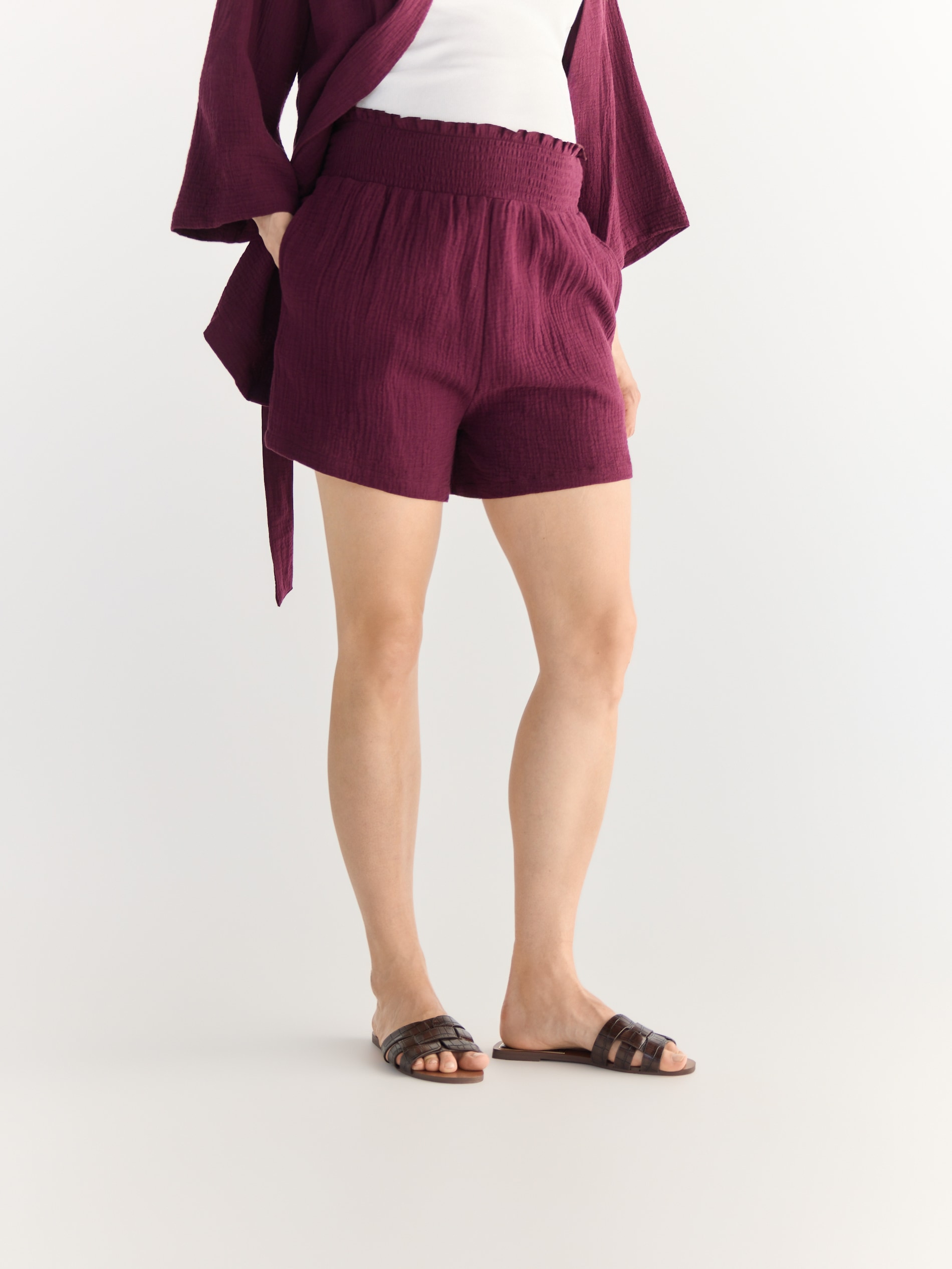 Shorts aus Musselin