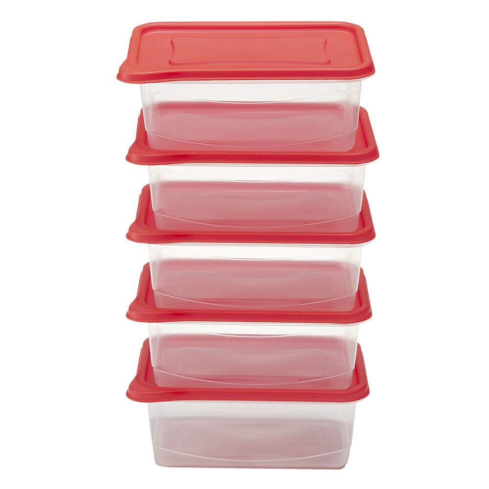 Lot de 5 boîtes alimentaires 1,2L