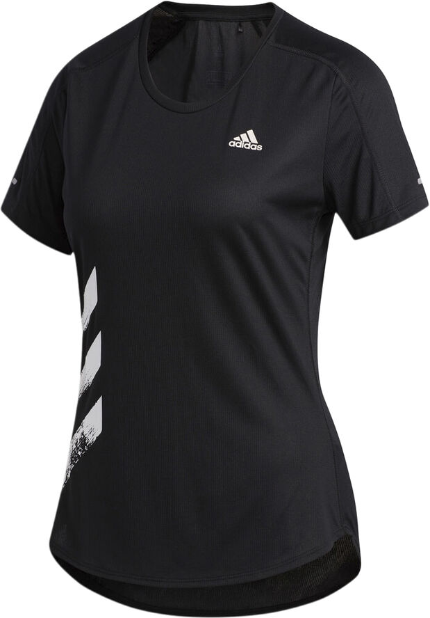 adidas Run It 3-Stripes Fast T-shirt Sort