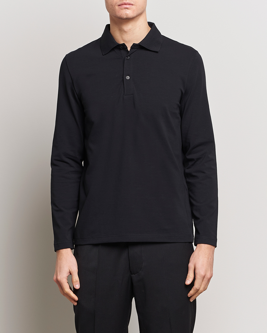 Filippa K Luke Lycra Poloshirt Black