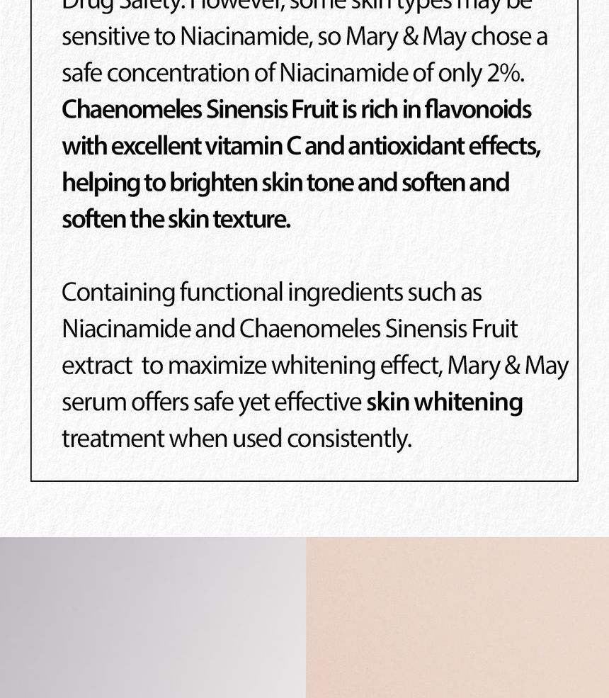 Mary&May - Niacinamide + Chaenomeles Sinensis Serum