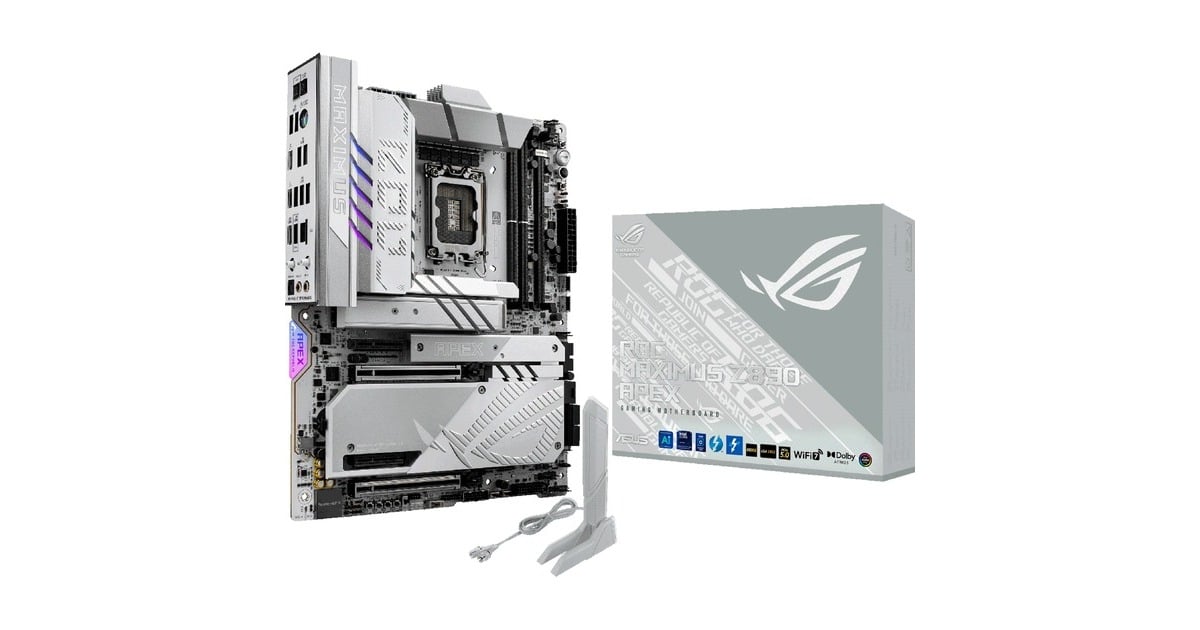 ASUSROG MAXIMUS Z890 APEX socket 1851 moederbord  (RAID, 5Gb-LAN, Wi-Fi 7, BT, Sound, ATX)
