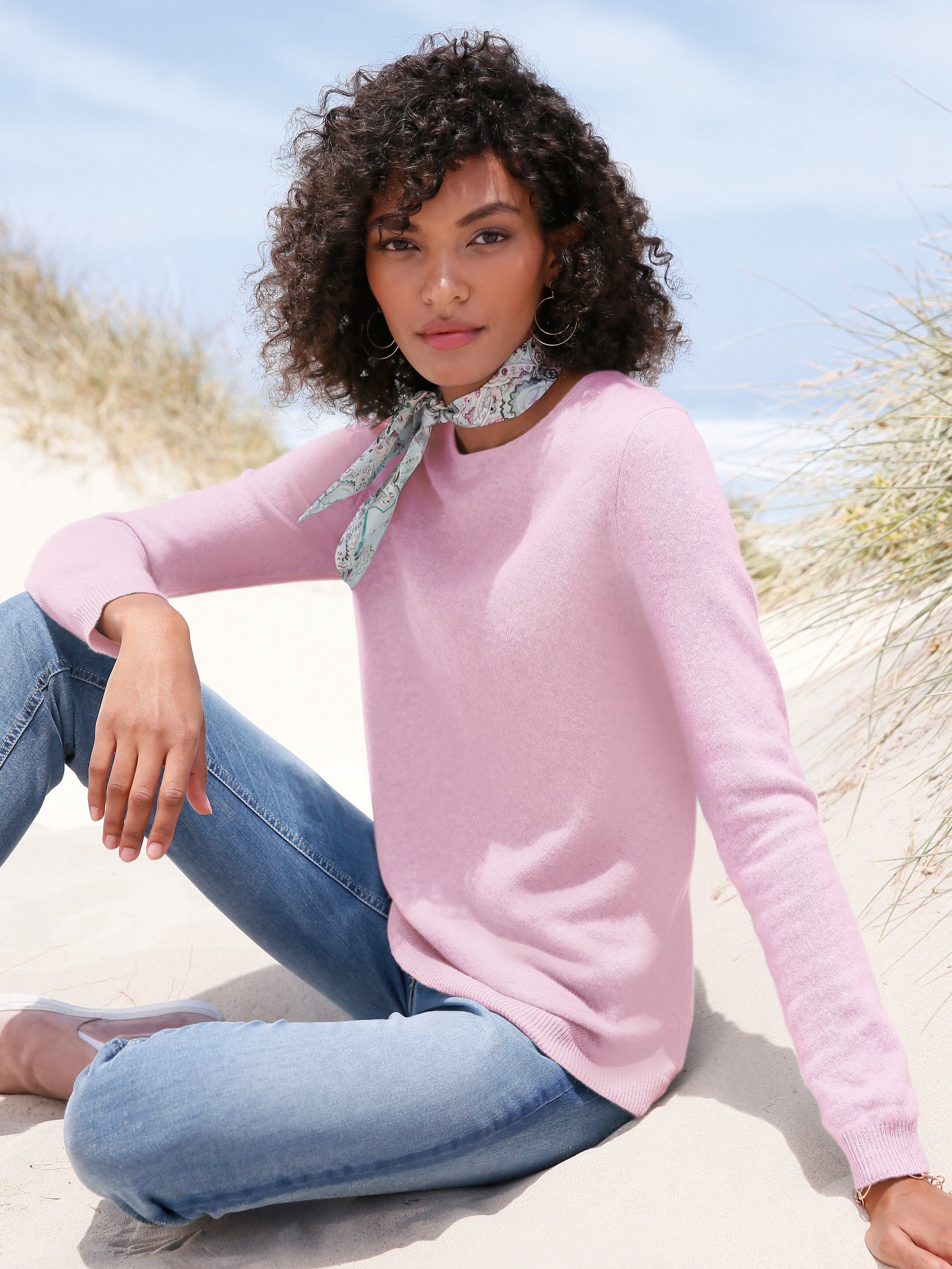 Rundhals-Pullover aus 100% Premium-Kaschmir