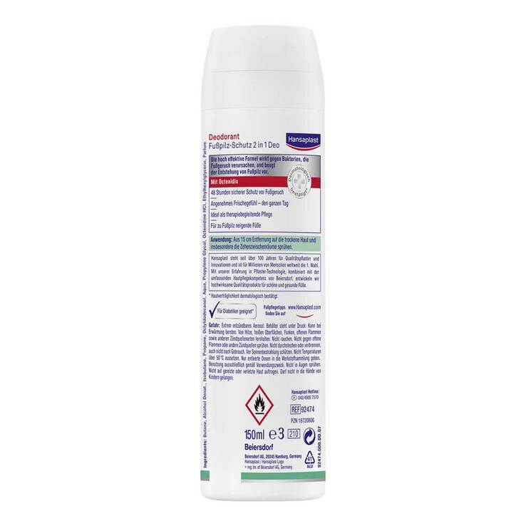 Hansaplast Fußpilz 2in1 Deo, 150 ml