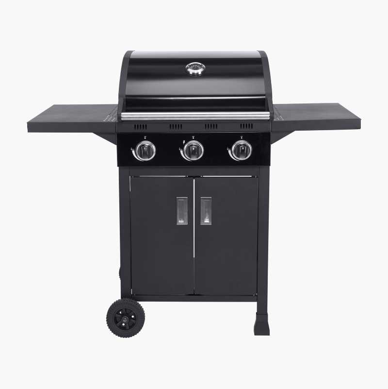 Gassgrill, tre brennere