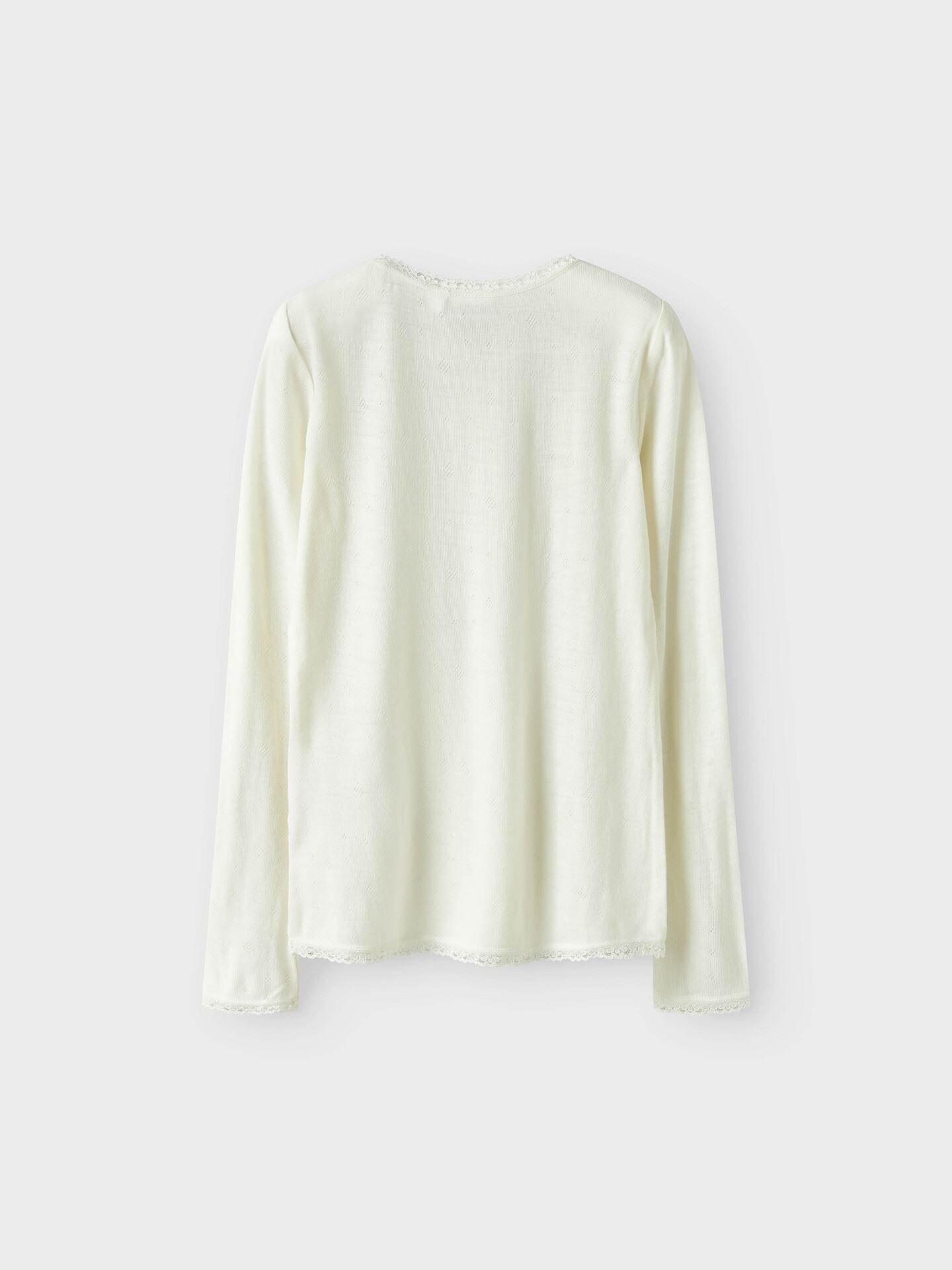 Wang Wool Needle Long Sleeve Top Solid
